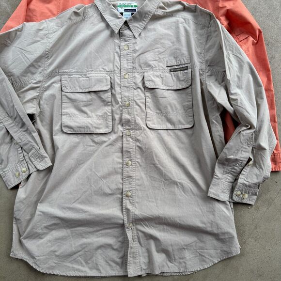 ExOfficio Buzz Off Shirt Mens XXL 2XL Tan/Orange Vented Roll Tab Sleeve Lot Of 2 - Picture 2 of 12